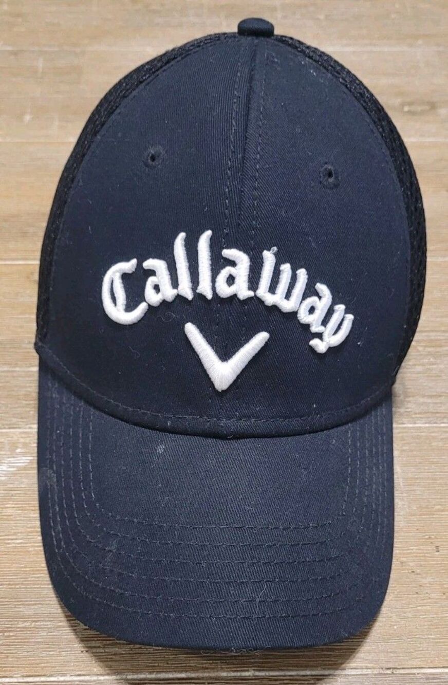 Callaway Golf Cap Big Bertha Tour Authentic Black Strapback Hat Preformance